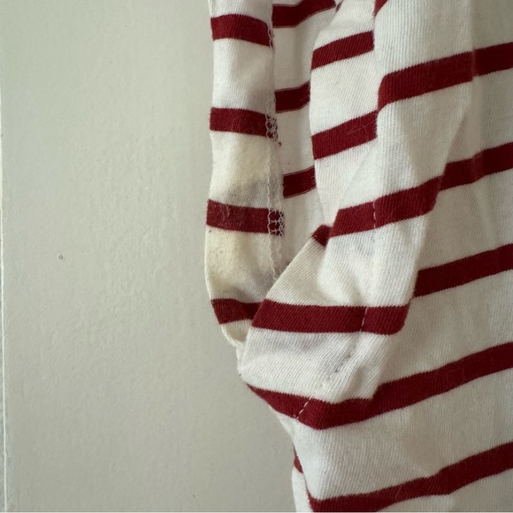 Madewell Red and White Striped Top, Size Large - Picture 5 of 5